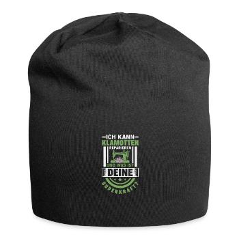 ich kann klamotten reparieren und was ist deine su - Jersey-Beanie - Schwarz - Vorne