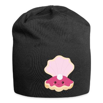 Muschel - Jersey-Beanie - Schwarz - Vorne