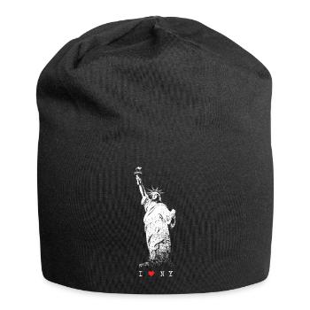 I Love NY New York Statue of Liberty USA Skyline NYC - Jersey Beanie - black - Front