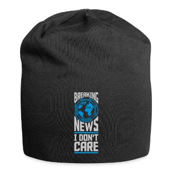 Breaking news don't care - Jersey-Beanie - Schwarz - Vorne