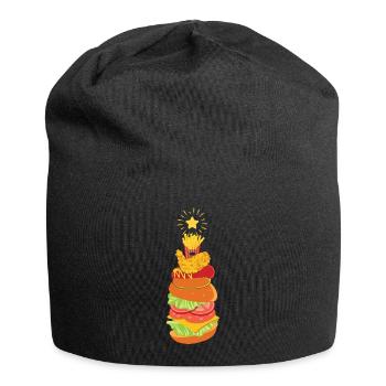 Fast Food Christmas Tree Funny Xmas - Jersey-Beanie - Schwarz - Vorne