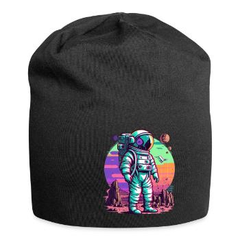 Astronaut Geschenk - Jersey-Beanie - Schwarz - Vorne