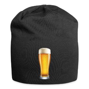 Craft Beer Glass Design Beer Glass Beer - Jersey Beanie - black - Front