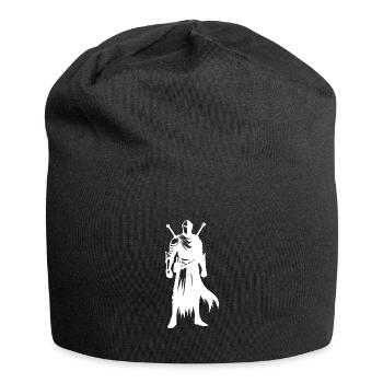 Proud Knight Warrior with Sword and Shield - Jersey Beanie - black - Front