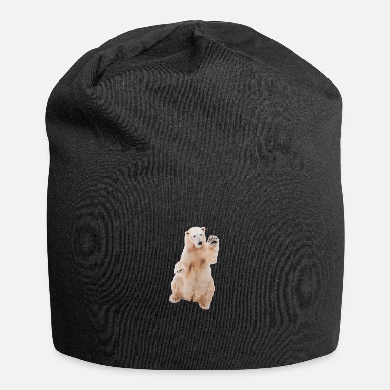 Eisbär - Jersey-Beanie - Schwarz