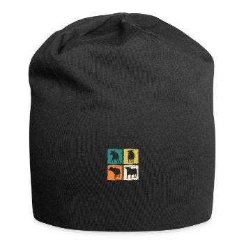Büffel Rind Ochsen - Jersey-Beanie - Schwarz - Vorne