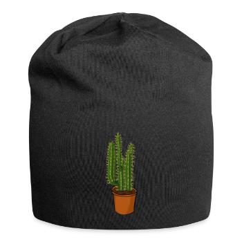 Kaktus - Jersey-Beanie - Schwarz - Vorne