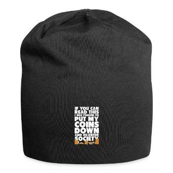 Coin collectors collect coins - Jersey Beanie - black - Front