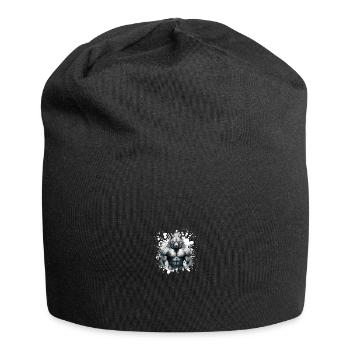 Wolf Muskeln - Jersey-Beanie - Schwarz - Vorne