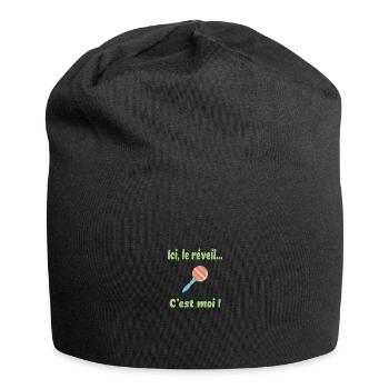 Ici, le réveil c'est moi - Bonnet en jersey - noir - Devant
