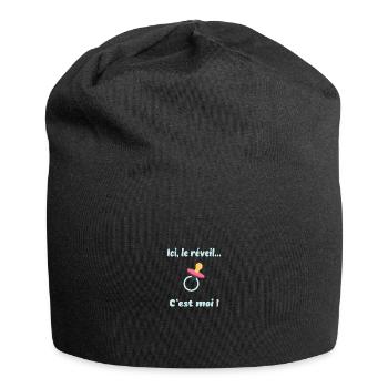 Ici, le réveil c'est moi - Bonnet en jersey - noir - Devant