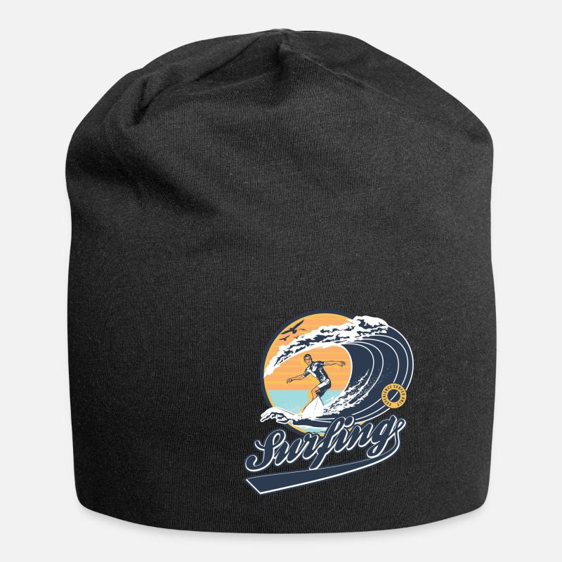 Surfing - Jersey-Beanie - Schwarz