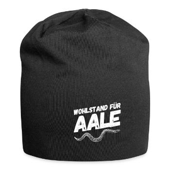 Angler Angeln Lustige Sprüche Aal - Jersey-Beanie - Schwarz - Vorne