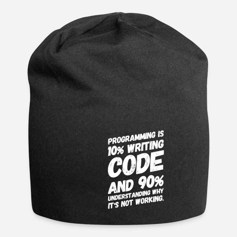 Nerd Nerdy Geek Programmeur des énonciations drôles - Bonnet en jersey - noir
