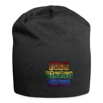 baiser arc-en-ciel stéréotypé - Bonnet en jersey - noir - Devant