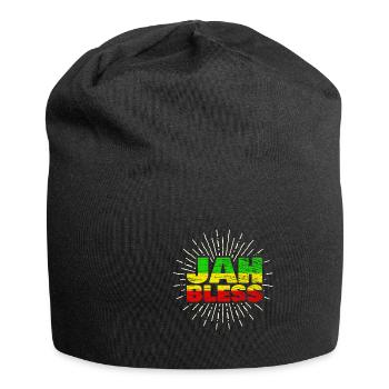 jah bless jaimca - Jersey-Beanie - Schwarz - Vorne
