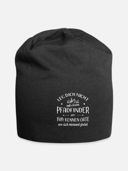Leg Dich Nicht Mit Einem Pfadfinder An - Jersey-Beanie - Schwarz