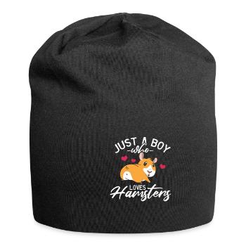 Gerechte Jungs, die Hamster lieben - Jersey-Beanie - Schwarz - Vorne
