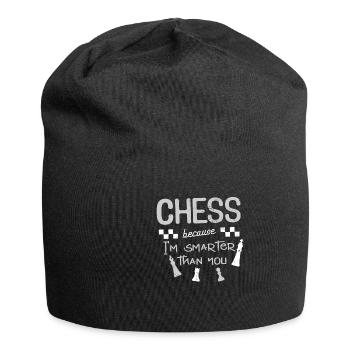 Échecs échecs - Bonnet en jersey - noir - Devant