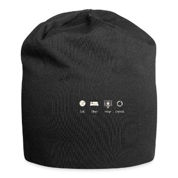 Basketball Eat Sleep Hoop Repeat - Bonnet en jersey - noir - Devant