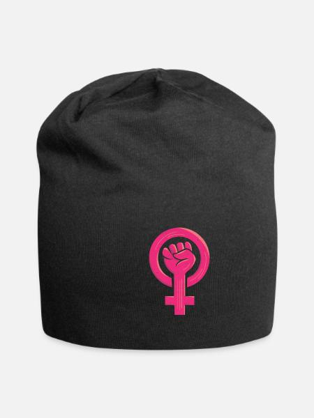 Feminismus - Jersey-Beanie - Schwarz