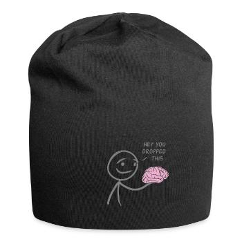 Hey tu as laissé tomber ça - Bonnet en jersey - noir - Devant