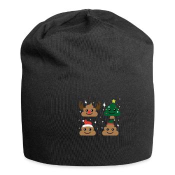 Christmas Poo Emoji - Jersey-Beanie - Schwarz - Vorne