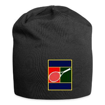 Tennis Court Tennisspieler Hardcourt Medenspiele - Jersey-Beanie - Schwarz - Vorne