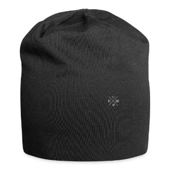 Riesling Weißwein Vino Rslng Liebe Weinfest Party - Jersey-Beanie - Schwarz - Vorne