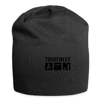 Festival Triathlon Beer pong Flunkyball Party Games - Jersey Beanie - black - Front