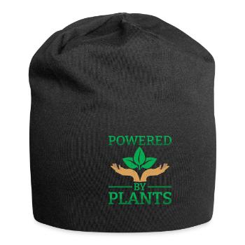 Vegan Powered By Plants - Jersey-Beanie - Schwarz - Vorne