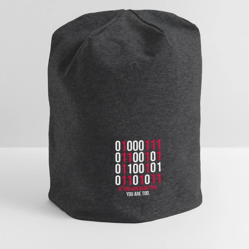 Funny Binary Codes Programmer Jersey-Beanie