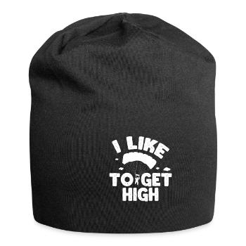 Funny Sky Diving I Like To Get High - Jersey-Beanie - Schwarz - Vorne