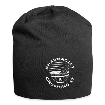 Funny Pharmacist Crushing It - Jersey-Beanie - Schwarz - Vorne