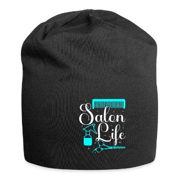 Salon Life Hairdresser Manicurist Technician - Jersey-Beanie - Schwarz - Vorne
