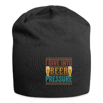 Funny I Give Into Beer Pressure - Jersey-Beanie - Schwarz - Vorne