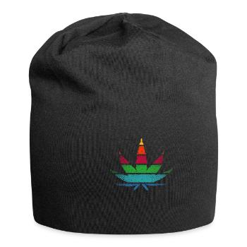 Retro Vintage Cannabis - Jersey-Beanie - Schwarz - Vorne