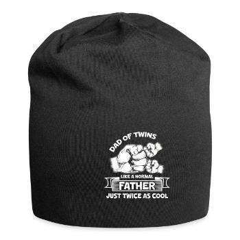 Funny Dad Of Twins - Jersey-Beanie - Schwarz - Vorne