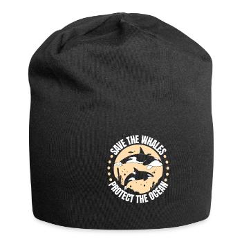 Save The Whales Protect Oceans - Jersey-Beanie - Schwarz - Vorne