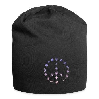 Peace Sign Seashell - Jersey-Beanie - Schwarz - Vorne