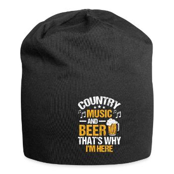 Country Music And Beer - Jersey-Beanie - Schwarz - Vorne