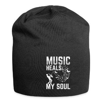 Music Notes Heals - Jersey-Beanie - Schwarz - Vorne