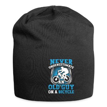 Never Underestimate An Old Man On A Bicycle - Jersey-Beanie - Schwarz - Vorne
