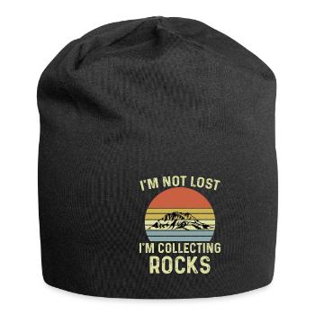 I'm Not Lost I'm Collecting Rocks - Jersey-Beanie - Schwarz - Vorne