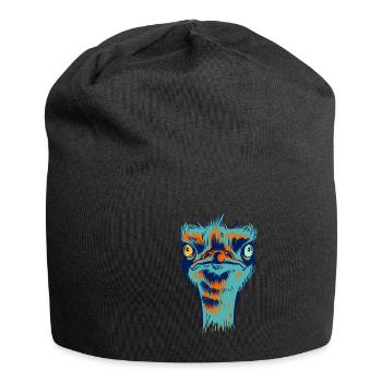 Cute Ostrich - Jersey-Beanie - Schwarz - Vorne