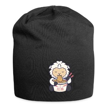 Sheep Eating Ramen - Jersey-Beanie - Schwarz - Vorne