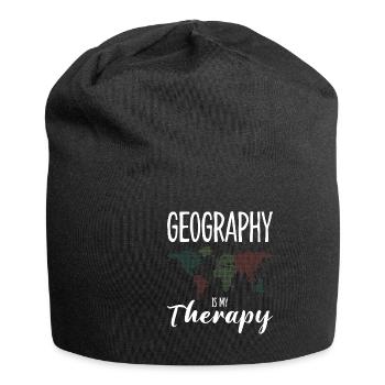 Geography Is My Therapies - Jersey-Beanie - Schwarz - Vorne