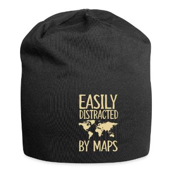 Easily Distracts By Maps - Jersey-Beanie - Schwarz - Vorne