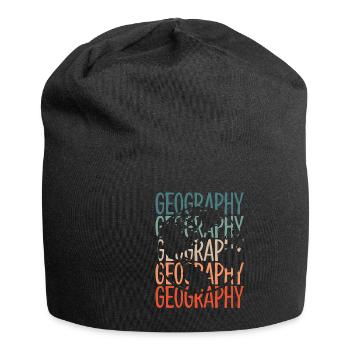 Vintage Retro World Geography - Jersey-Beanie - Schwarz - Vorne