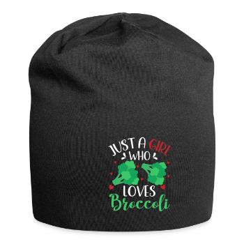 A Girl Who Loves Broccoli - Jersey-Beanie - Schwarz - Vorne